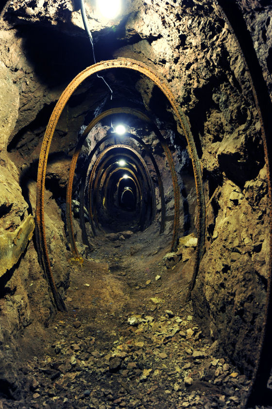 Montecatini, all'interno della miniera